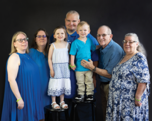 Group portrait of the Larsen family.