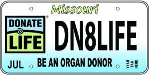 Donte Life Missouri License Plate