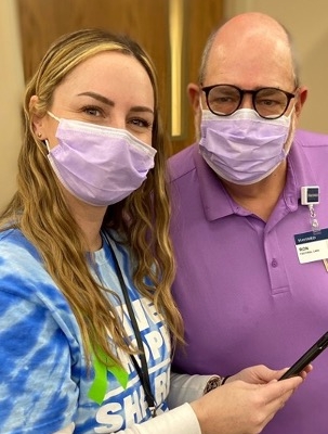 Photo of a man and woman celebrating National Donate Life Month.