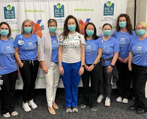 Group photo of nurses wearing One Day Closer shirts.