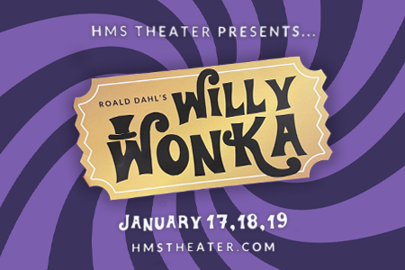 A program cover 'Willy Wonka' musical.