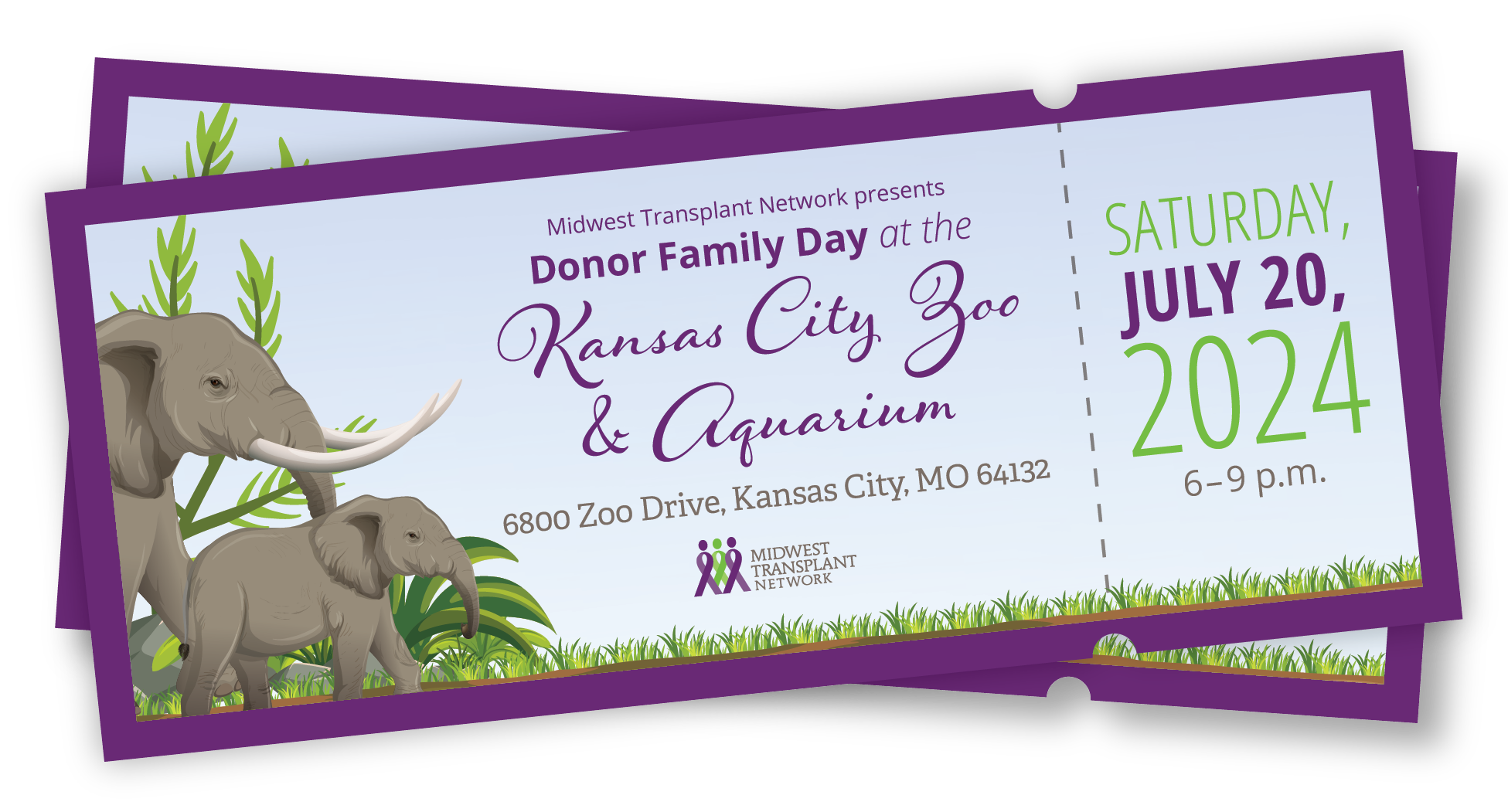 Donor Family Day Ticket Stub 2024 Kansas City Zoo