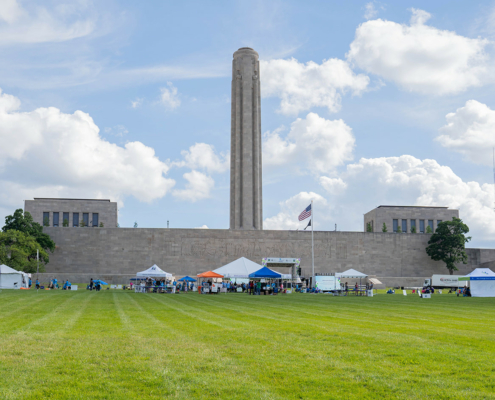 building behind grass field