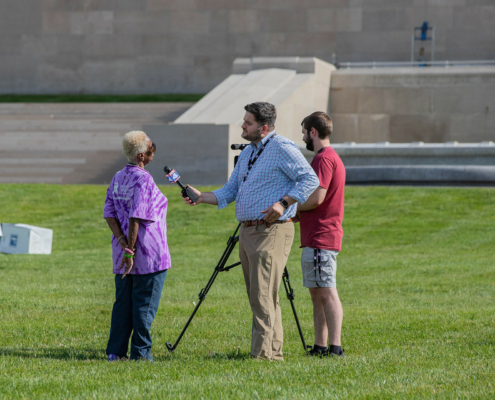 someone being interviewed