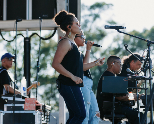 musicians on stage