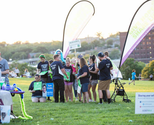 people gathering on a field