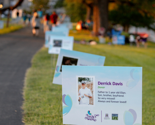 Photo of posters of donors